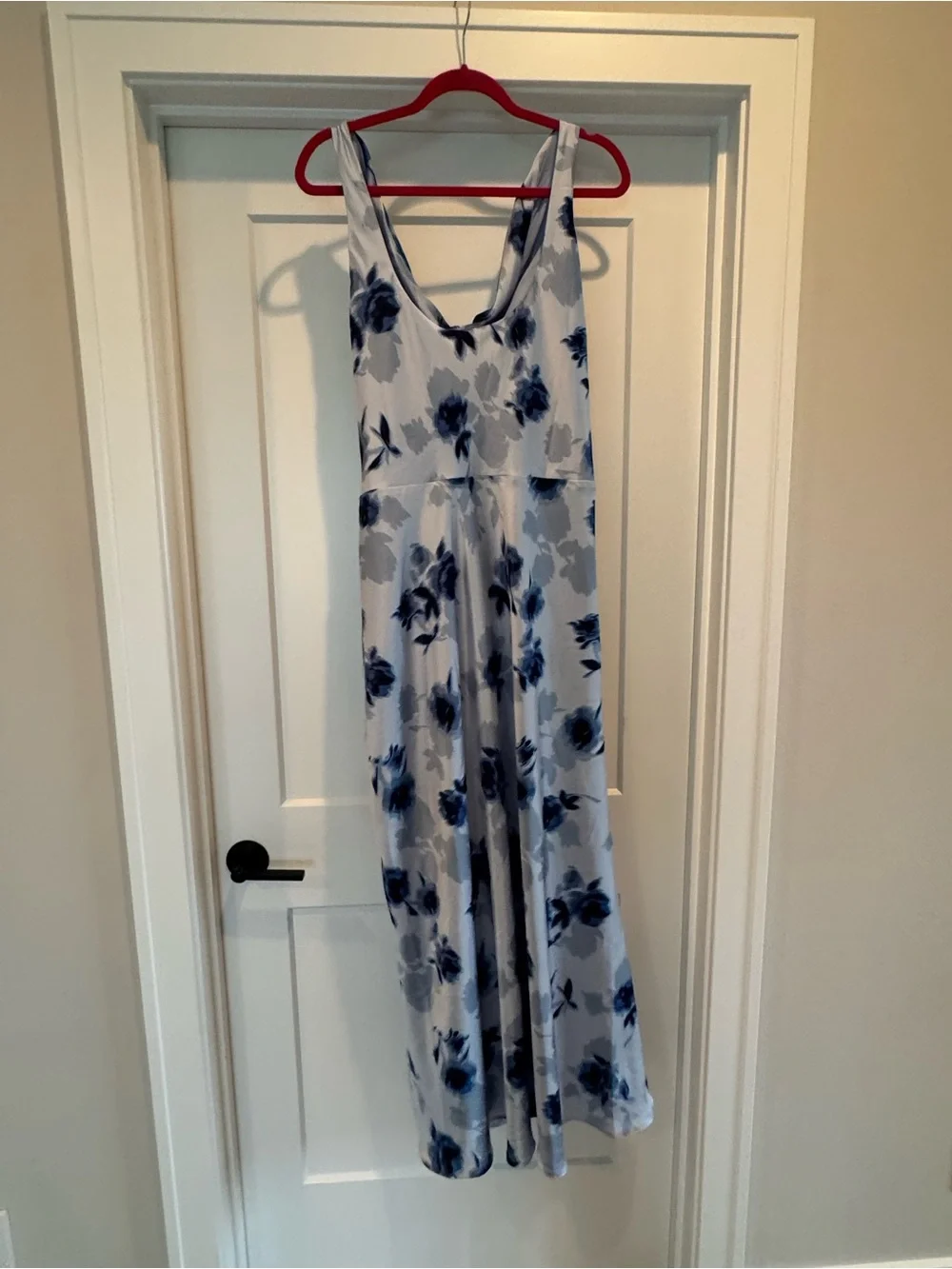 Abercrombie & Fitch Light Blue and Navy Floral Cowl Maxi Dress